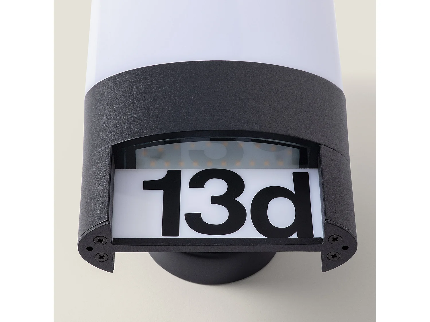 Applique Murale Extérieure LED 10W  Aluminium pour Numérotation de Domicile Mulham Noir