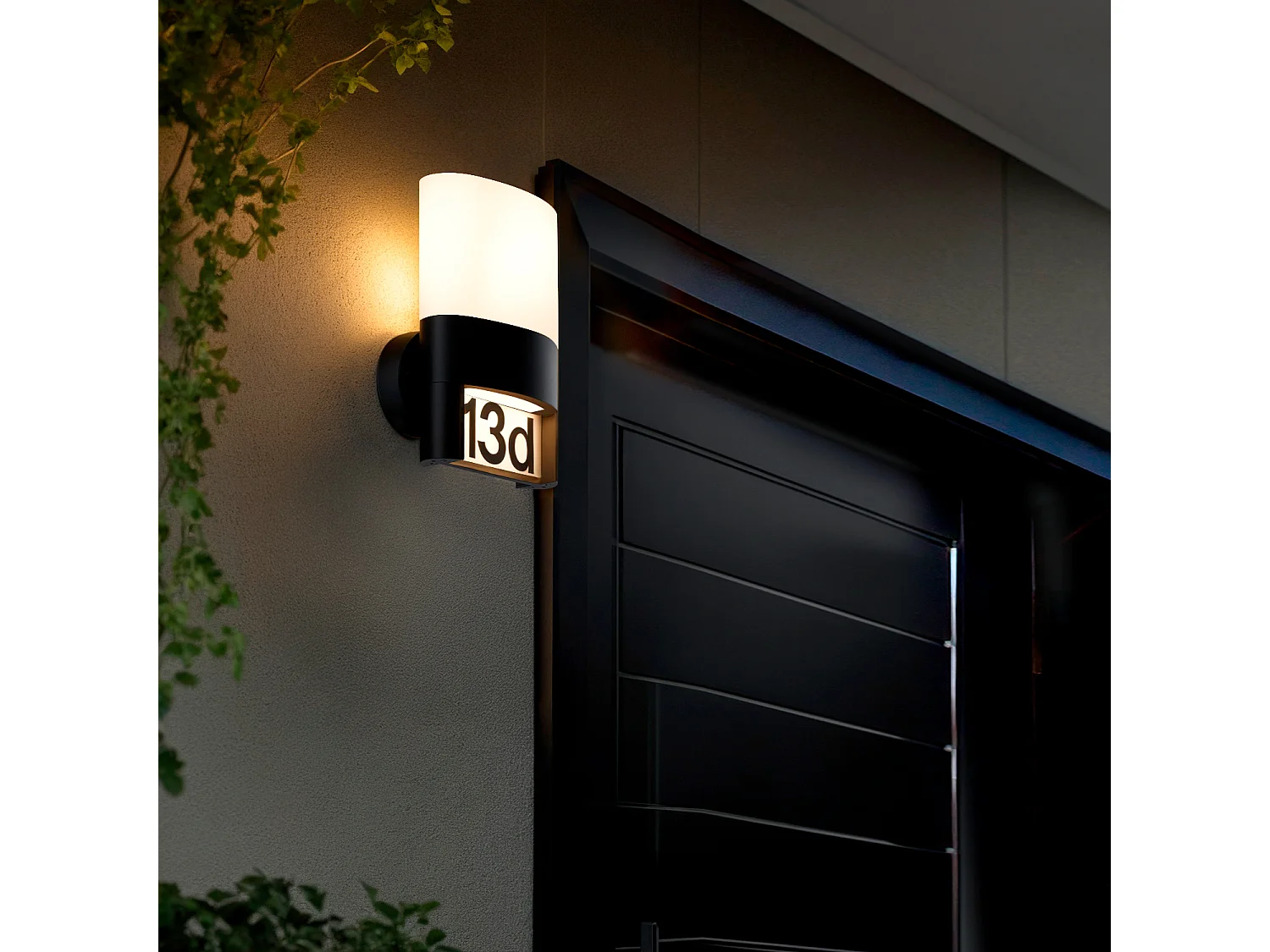 Applique Murale Extérieure LED 10W  Aluminium pour Numérotation de Domicile Mulham Noir