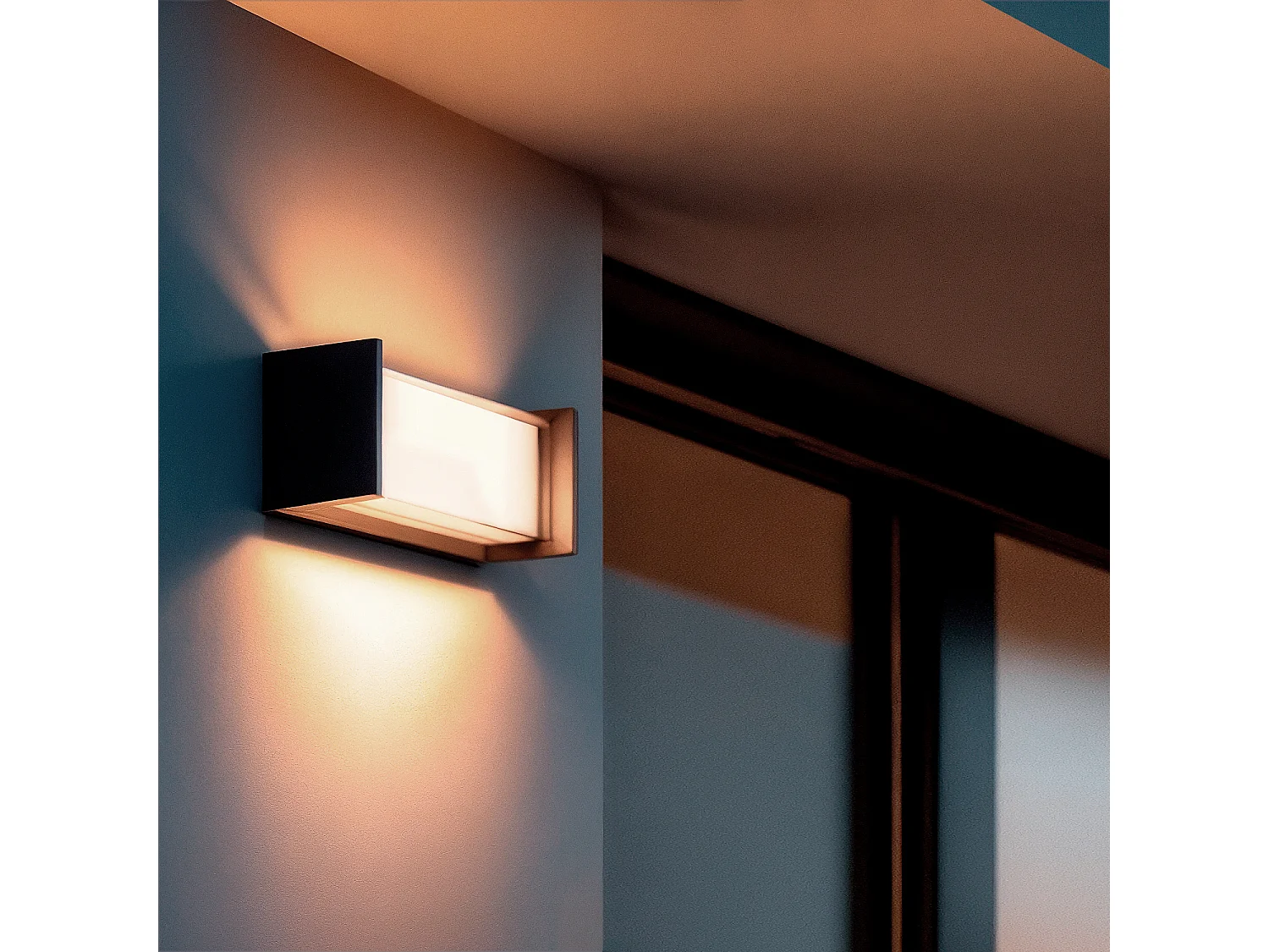 Aplique de Pared Exterior LED 12W Aluminio CCT Seleccionable Doble Difusor Arelien Iridix Antracita