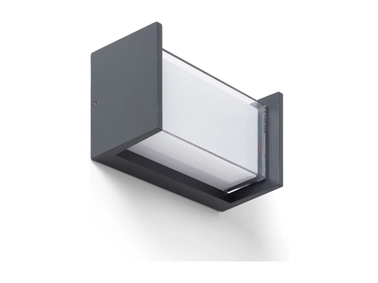 Applique da Parete per Esterni LED 12W Alluminio CCT Selezionabile Diffusore Doppio Isolde Antracite