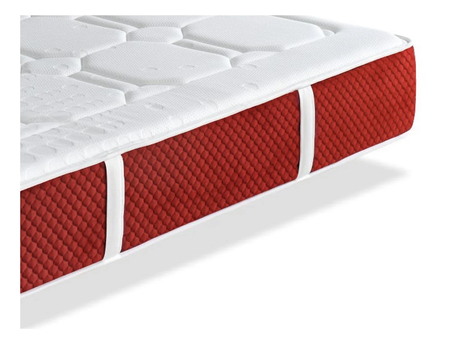 Matelas en latex et ressorts ensachés 135X190 SPRING LATEX PREMIUM, hauteur 30 CM, latex naturel. 7 zones de confort