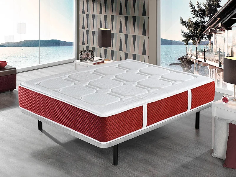Matelas latex 140X200 EKO LATEX PREMIUM, Epaisseur 30 CM, Latex naturel et mousse HR, 7 zone du confort