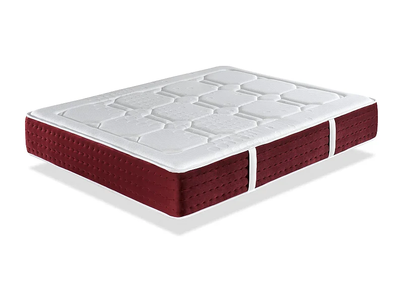 Matelas en latex et ressorts ensachés 200X200 SPRING LATEX PREMIUM, hauteur 30 CM, latex naturel. 7 zones de confort