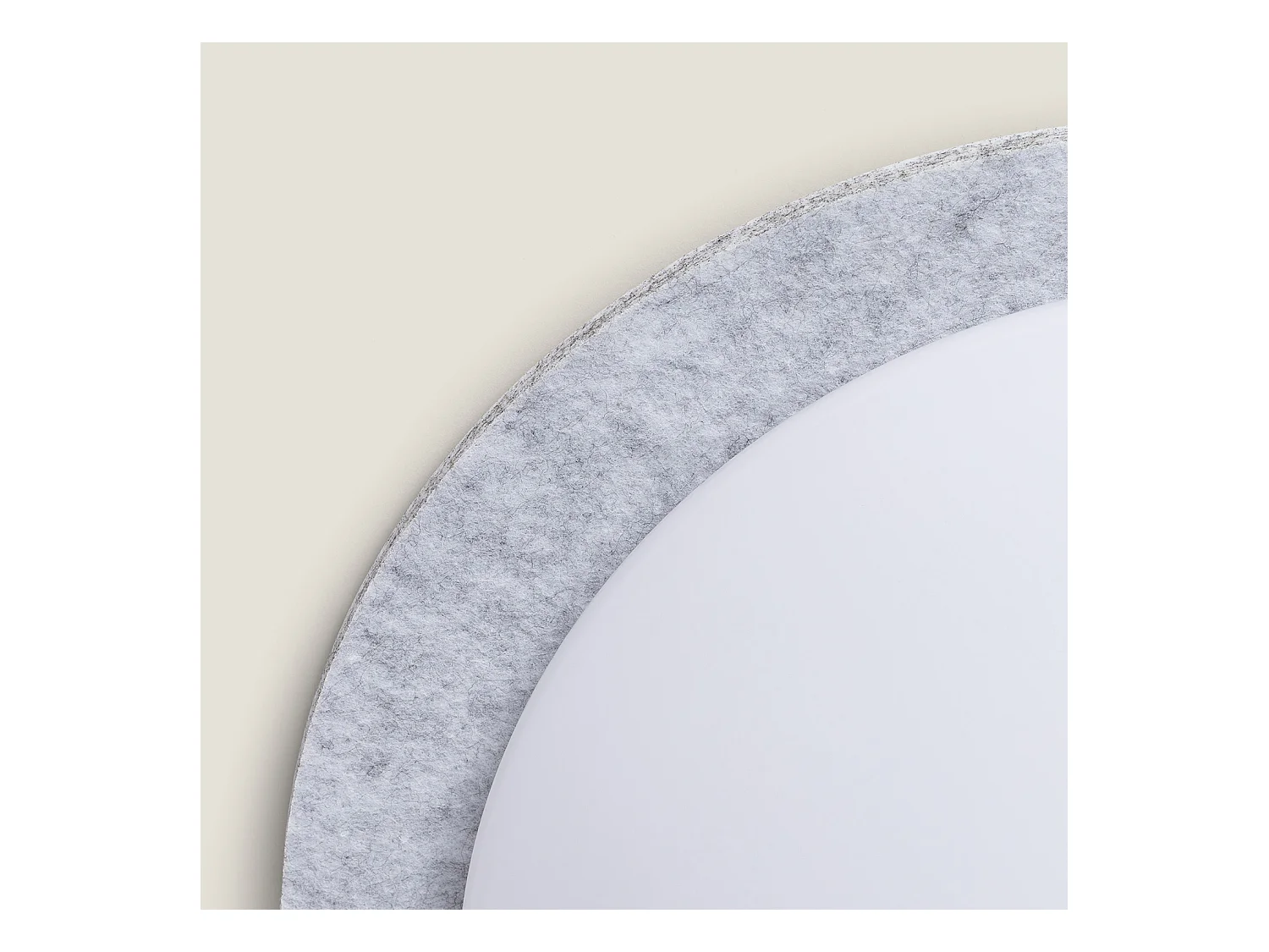 Plafonnier LED 18W Rond Feutre Ø460 mm CCT Sélectionnable Lezhan Gris