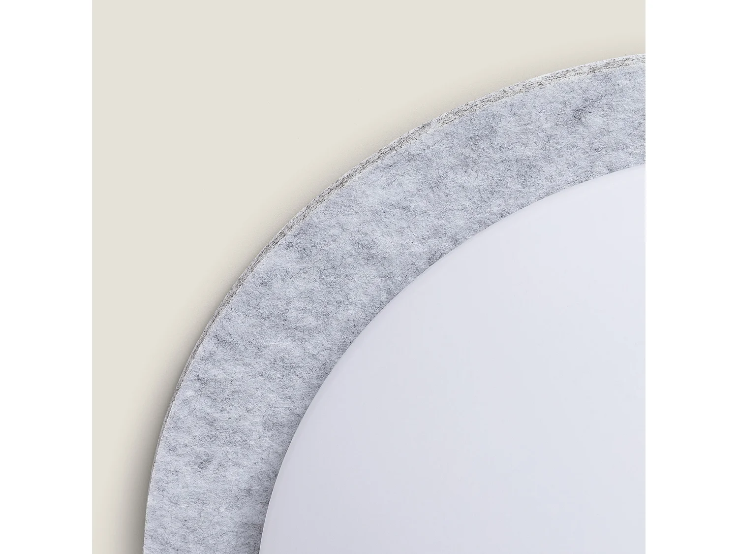 Plafonnier LED 18W Rond Feutre Ø460 mm CCT Sélectionnable Lezhan Gris