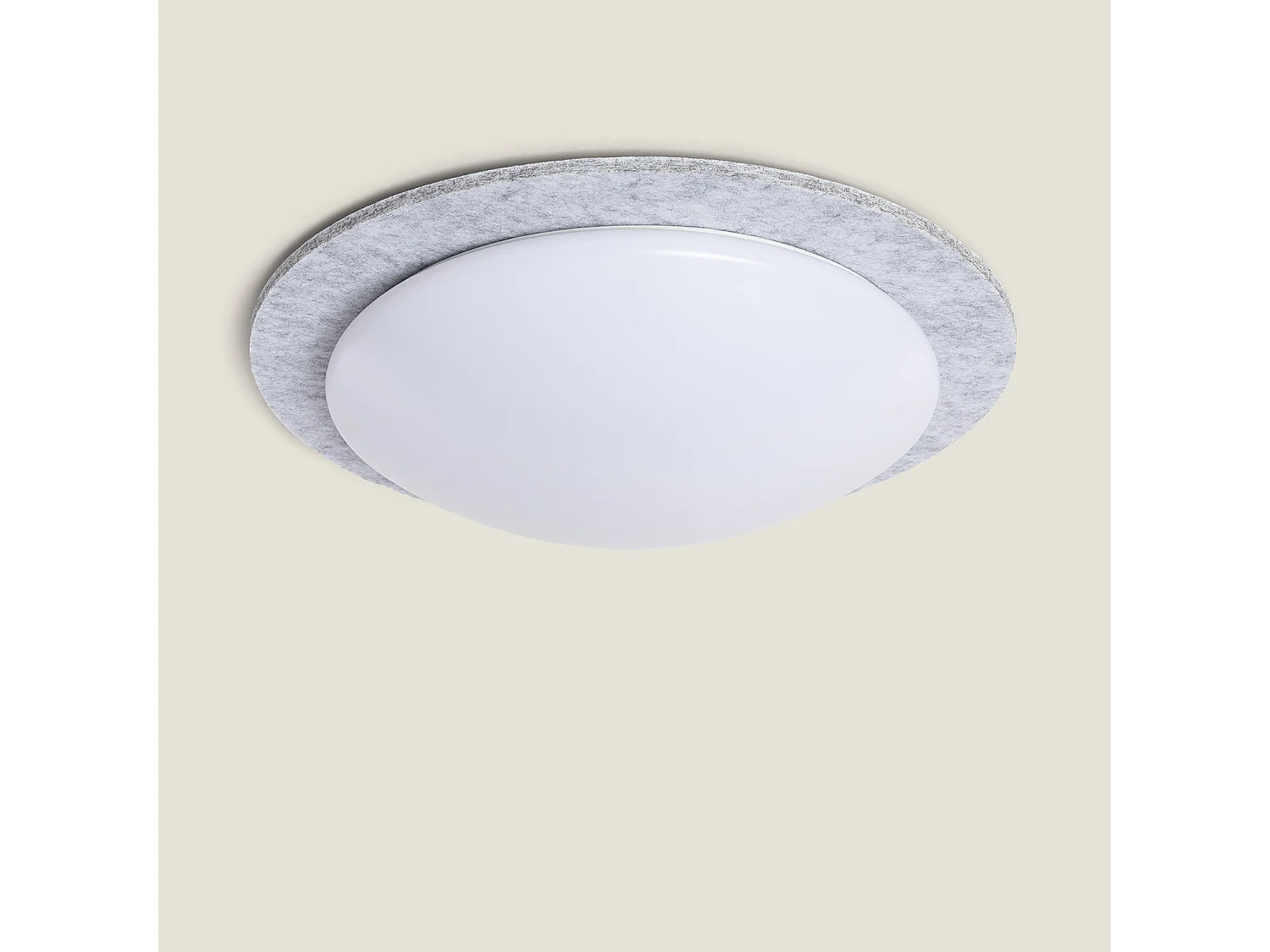 Plafón LED Acústico 18W Circular Fieltro Ø460 mm CCT Seleccionable Lezhan Gris