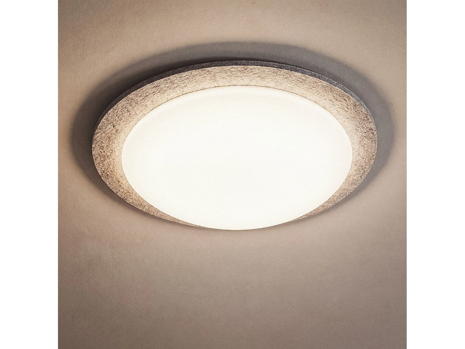 Plafoniera LED 18W Circolare Feltro Ø460 mm CCT Selezionabile Lezhan Grigio
