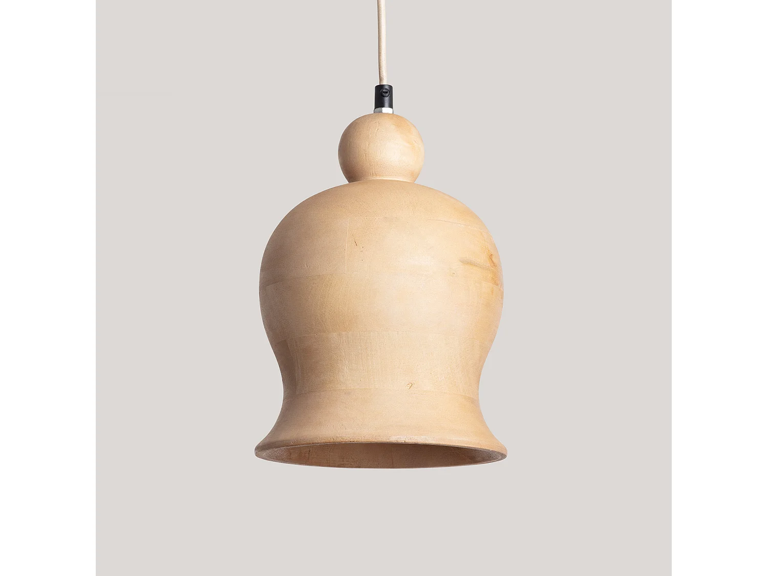 Lámpara Colgante Madera Akesh III ILUZZIA Natural