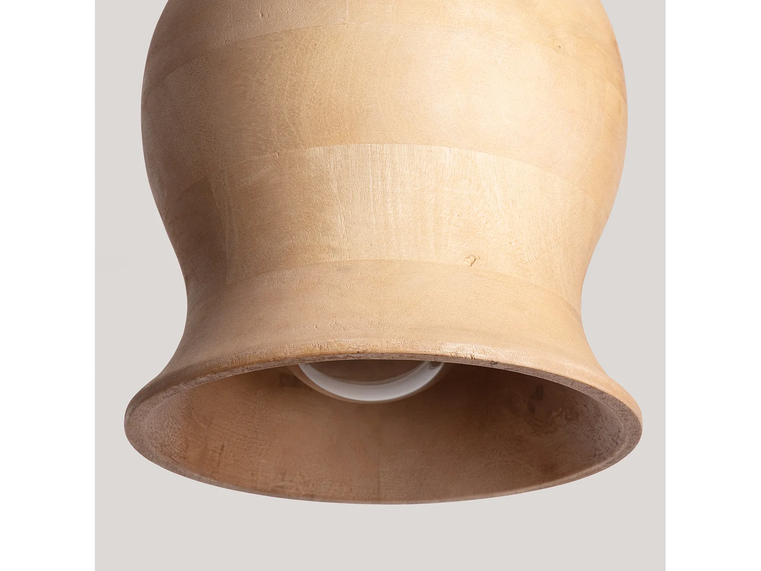 Lámpara Colgante Madera Akesh III ILUZZIA Natural