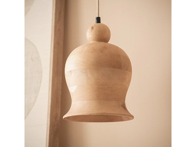 Suspension bois Akesh III Naturel