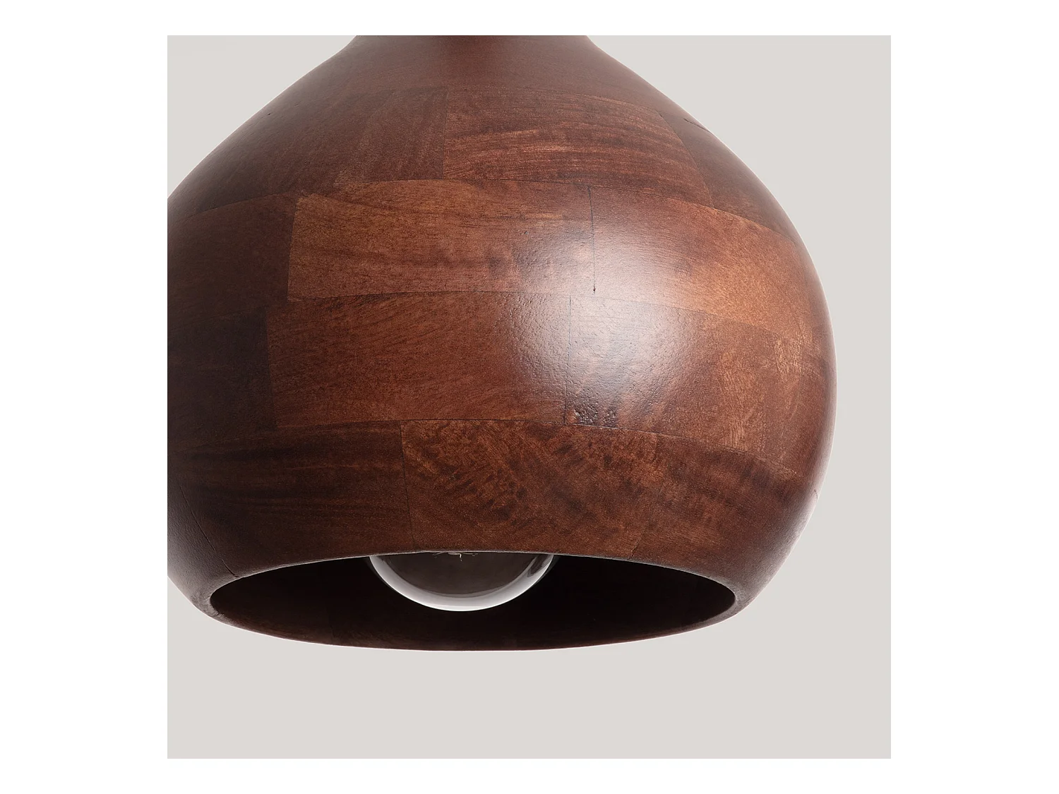 Lampada a sospensione Legno Gatik ILUZZIA Marrone