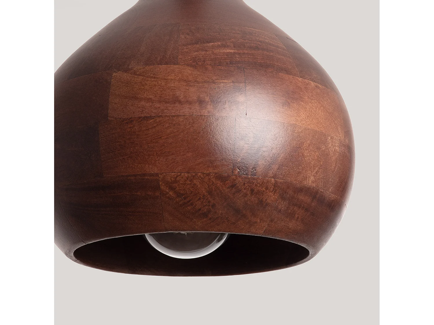 Lampada a sospensione Legno Gatik ILUZZIA Marrone