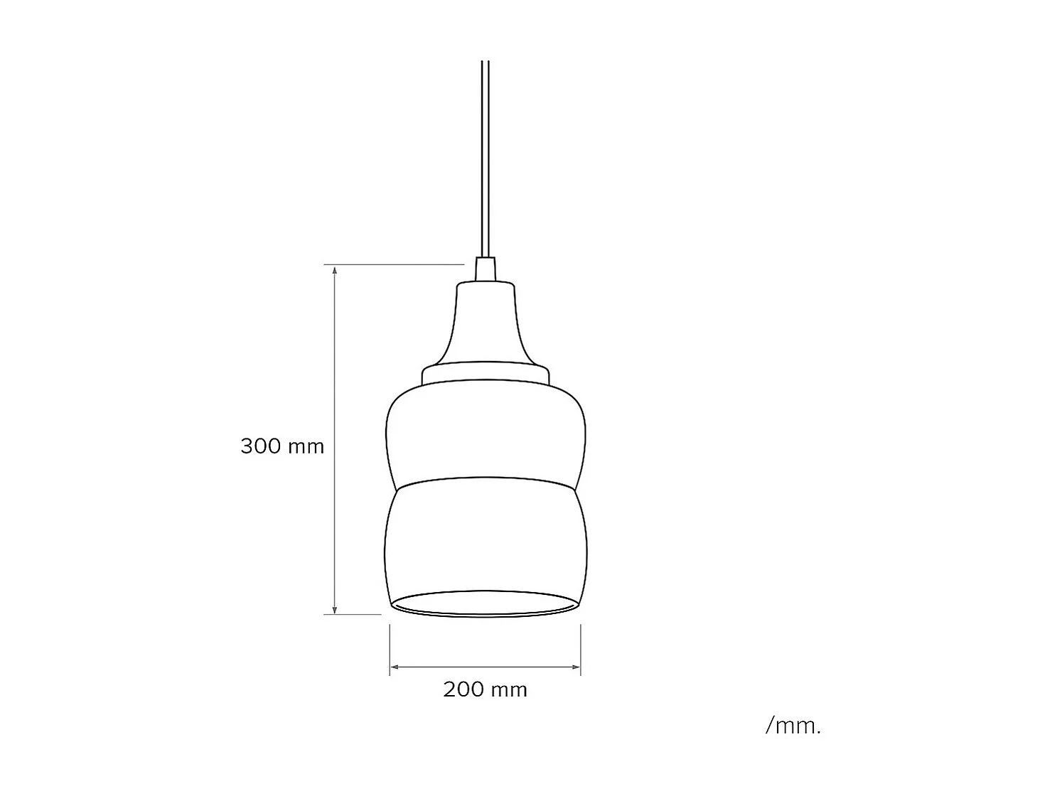 Suspension Bois Kanan II Brun