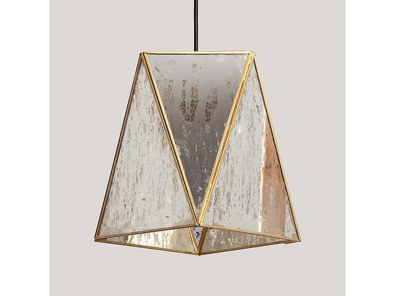 Lámpara Colgante Metal y Cristal Mattina ILUZZIA Dorado