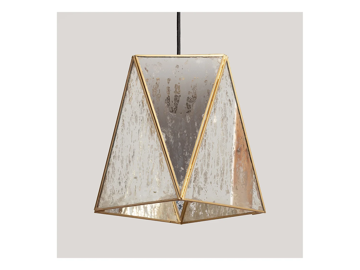 Suspension Métal et Verre Mattina Doré