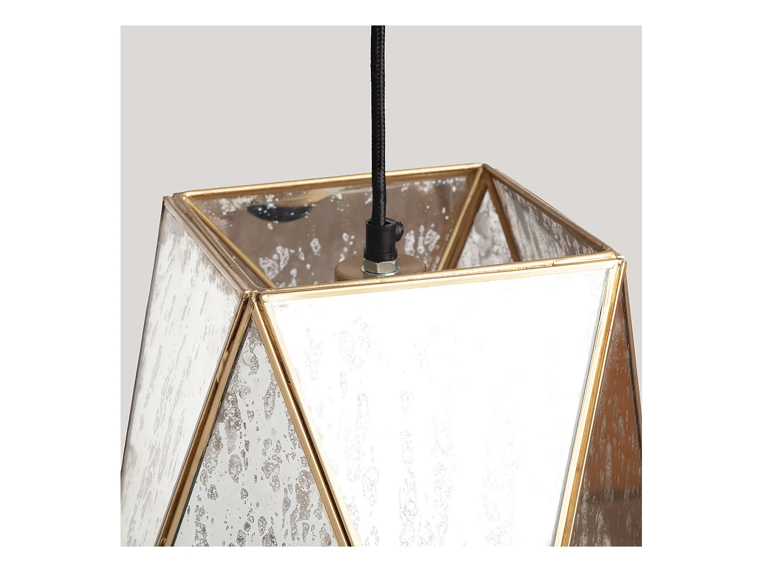 Suspension Métal et Verre Mattina Doré