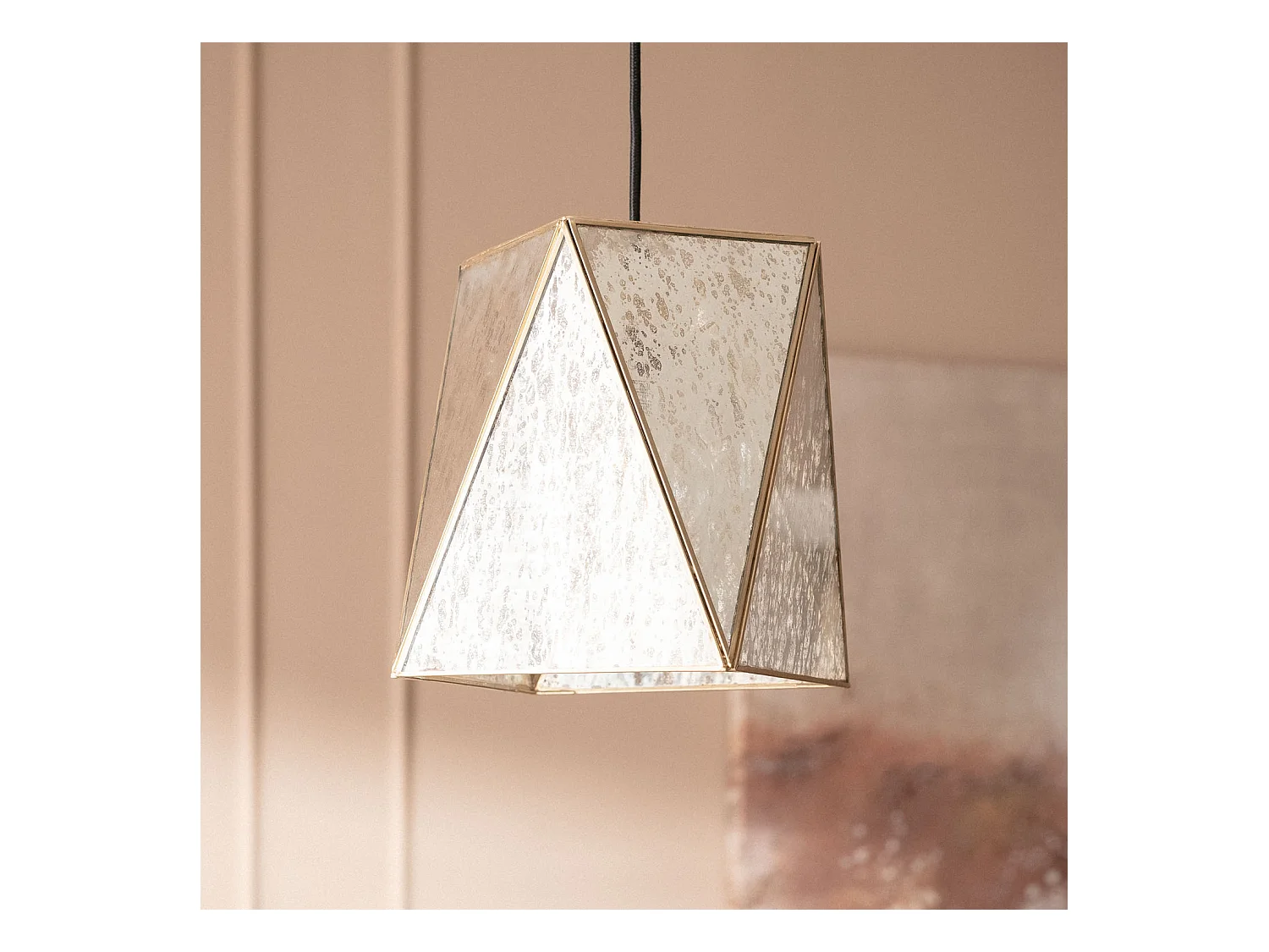 Suspension Métal et Verre Mattina Doré