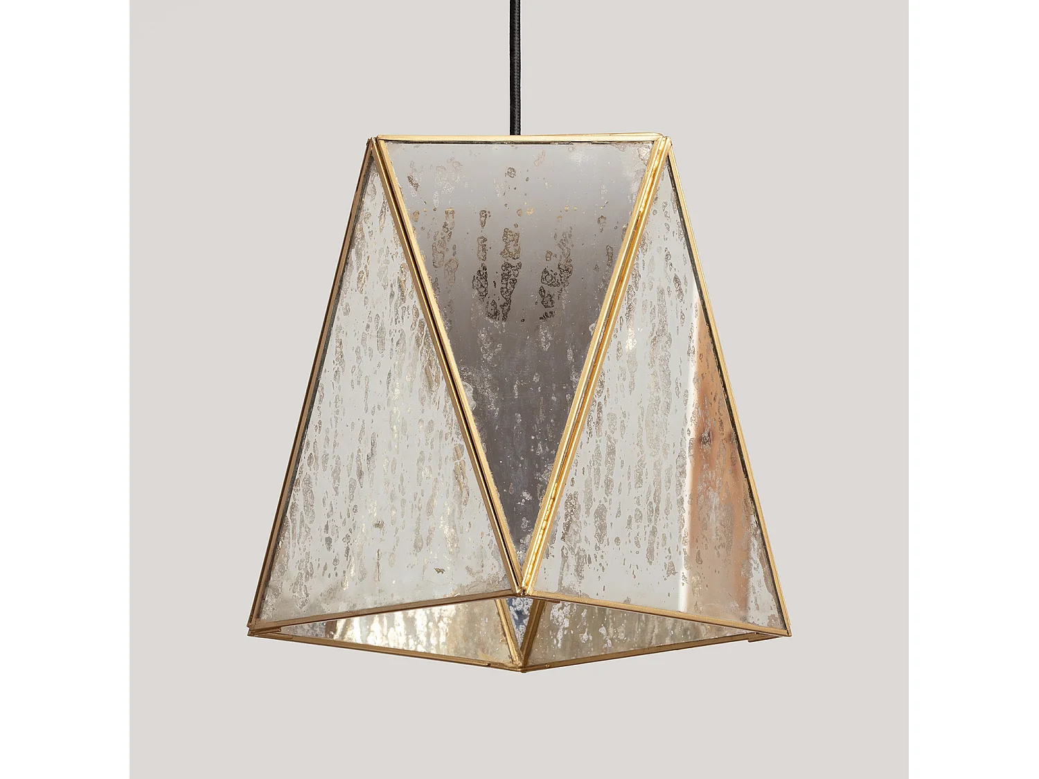 Suspension Métal et Verre Mattina Doré