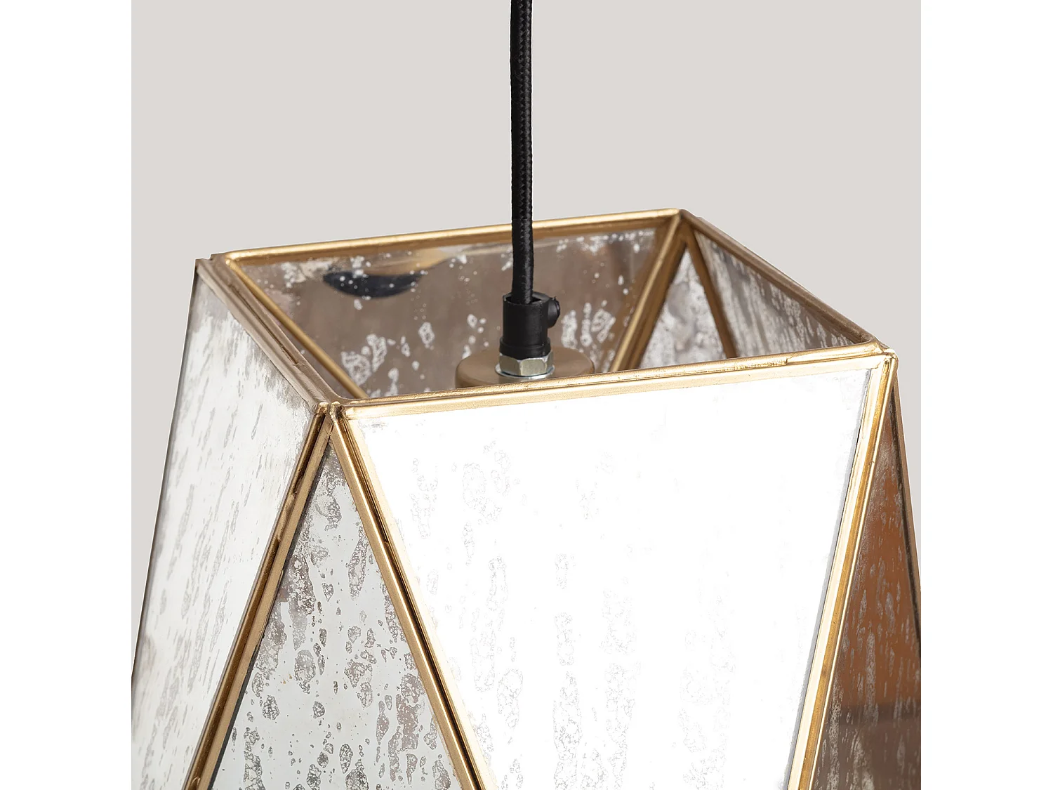 Lampada a Sospensione Metallo e Vetro Mattina ILUZZIA Oro