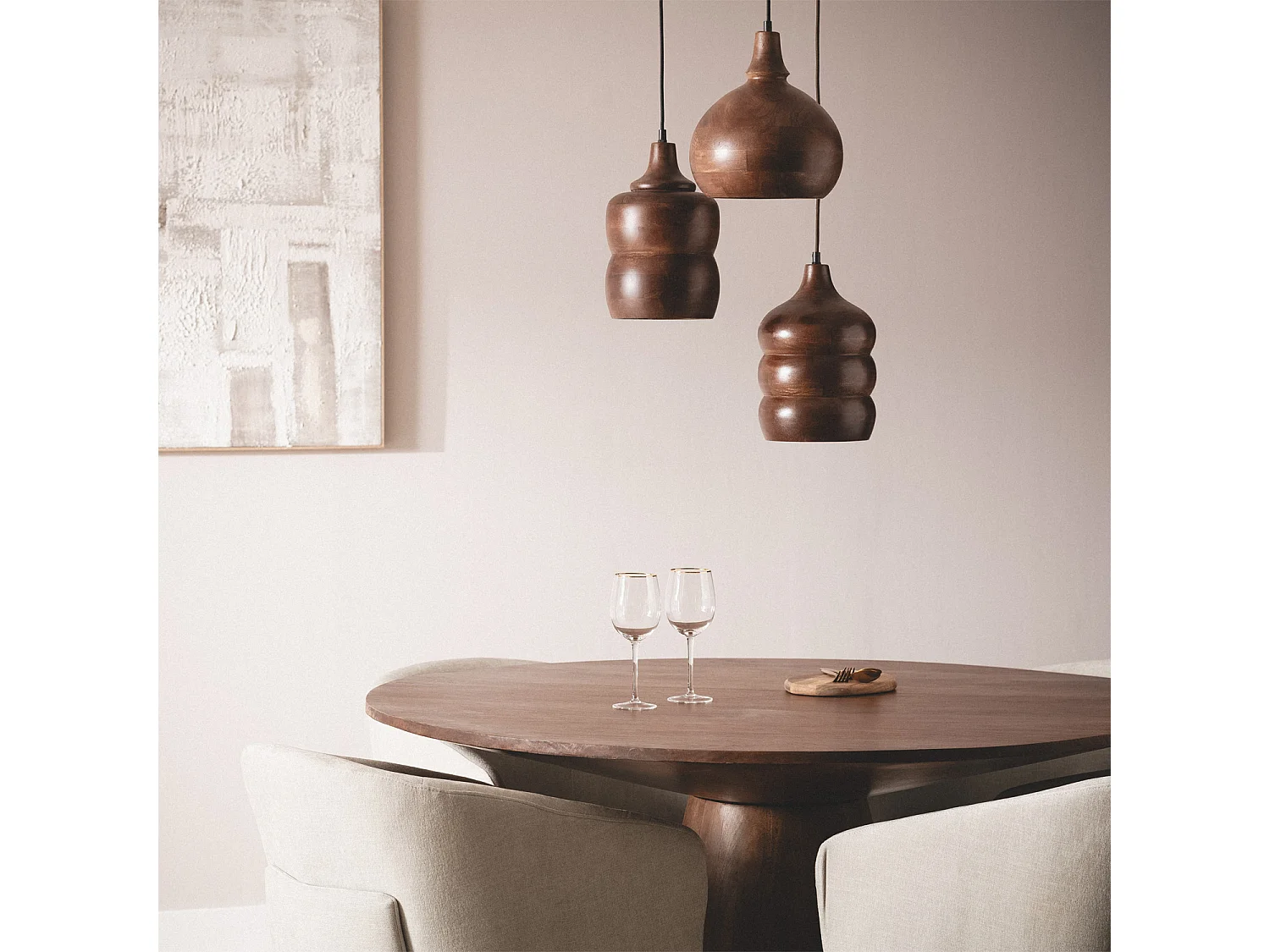 Suspension Bois Kanan III Brun