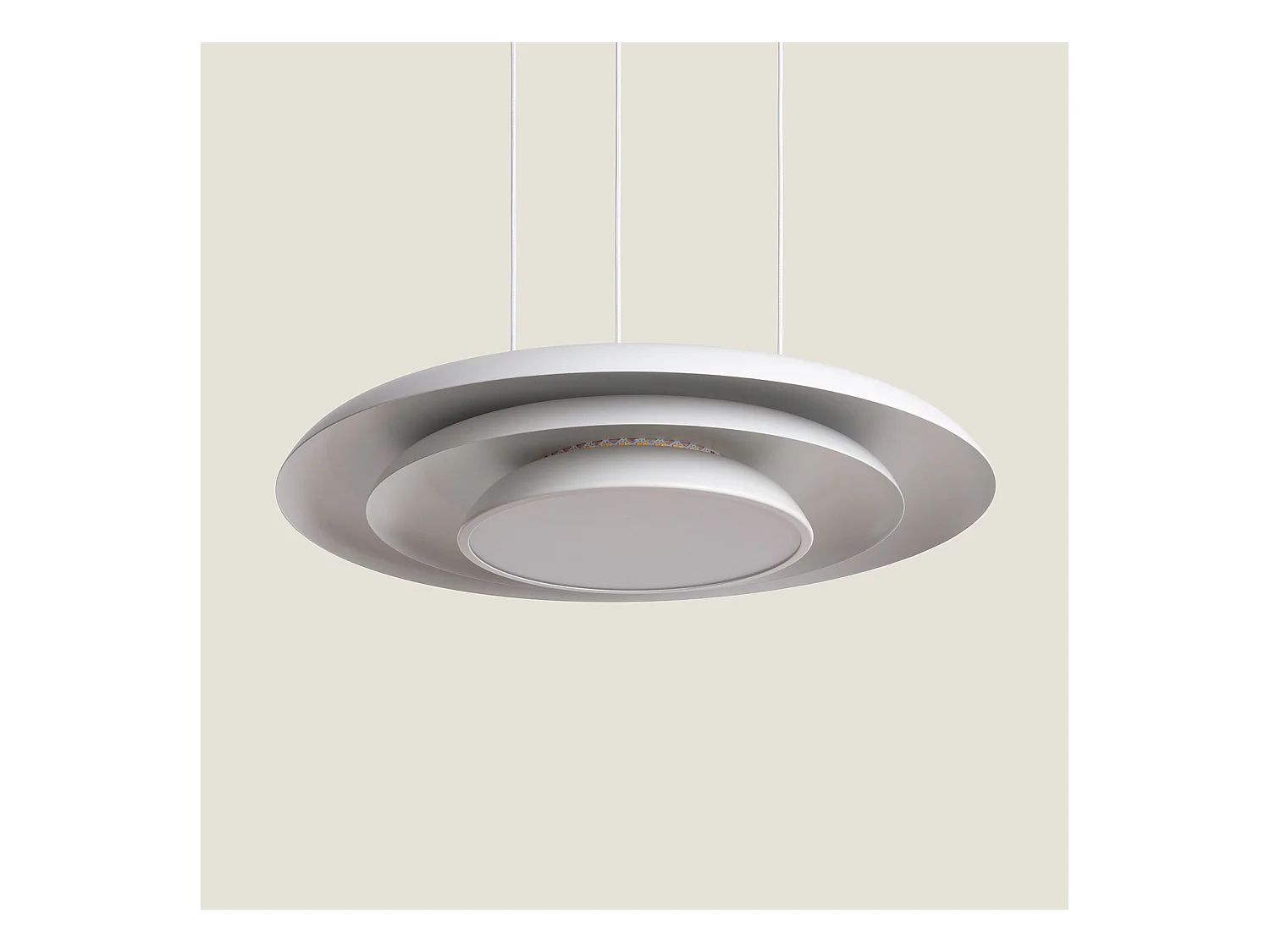 Plafonnier LED 26W Métal Ø400 mm CCT Sélectionnable Zaysan Blanc