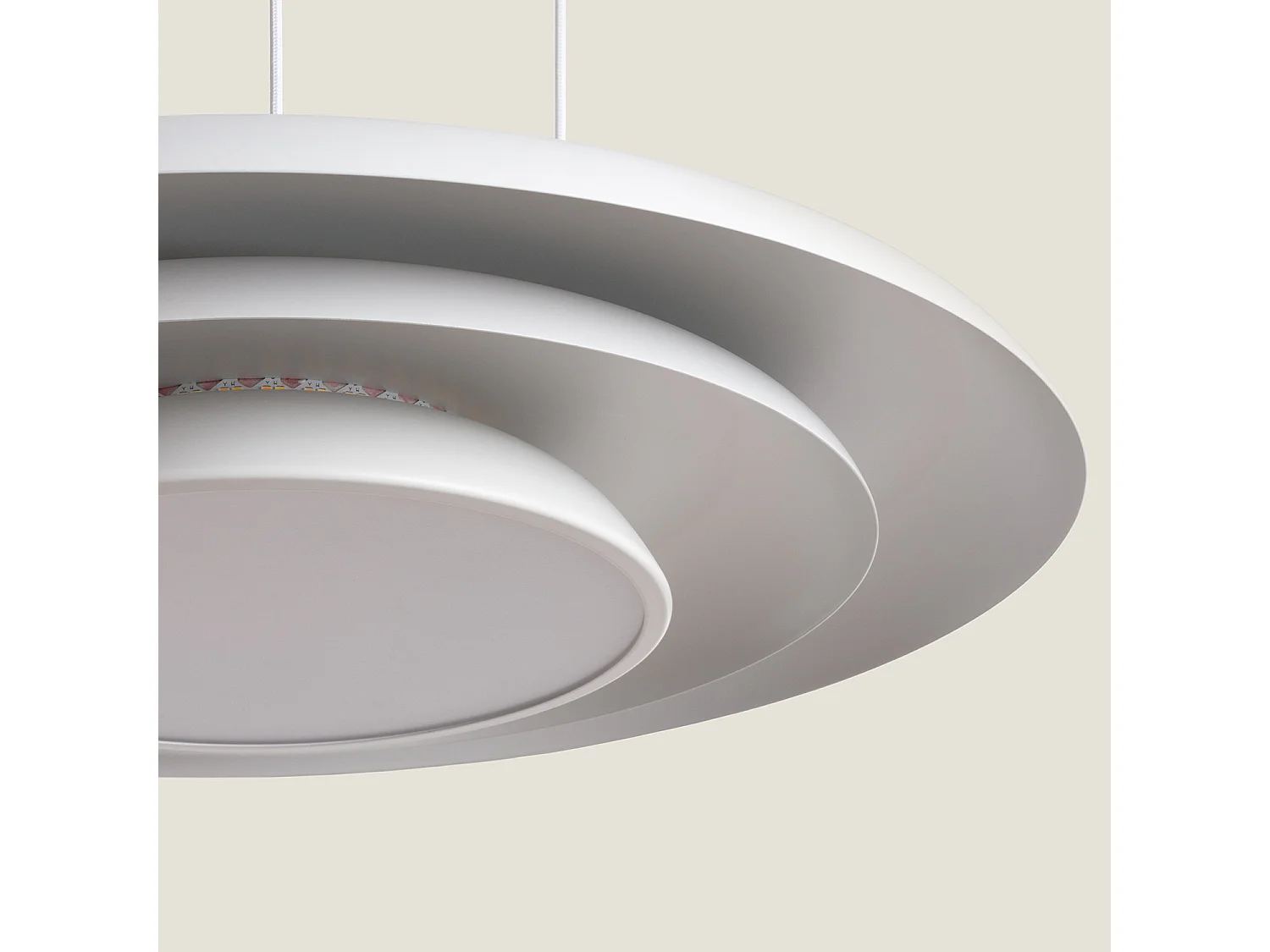 Lampada a Sospensione LED 24W Metallo Ø400 mm CCT Selezionabile Handen Telmor Bianco