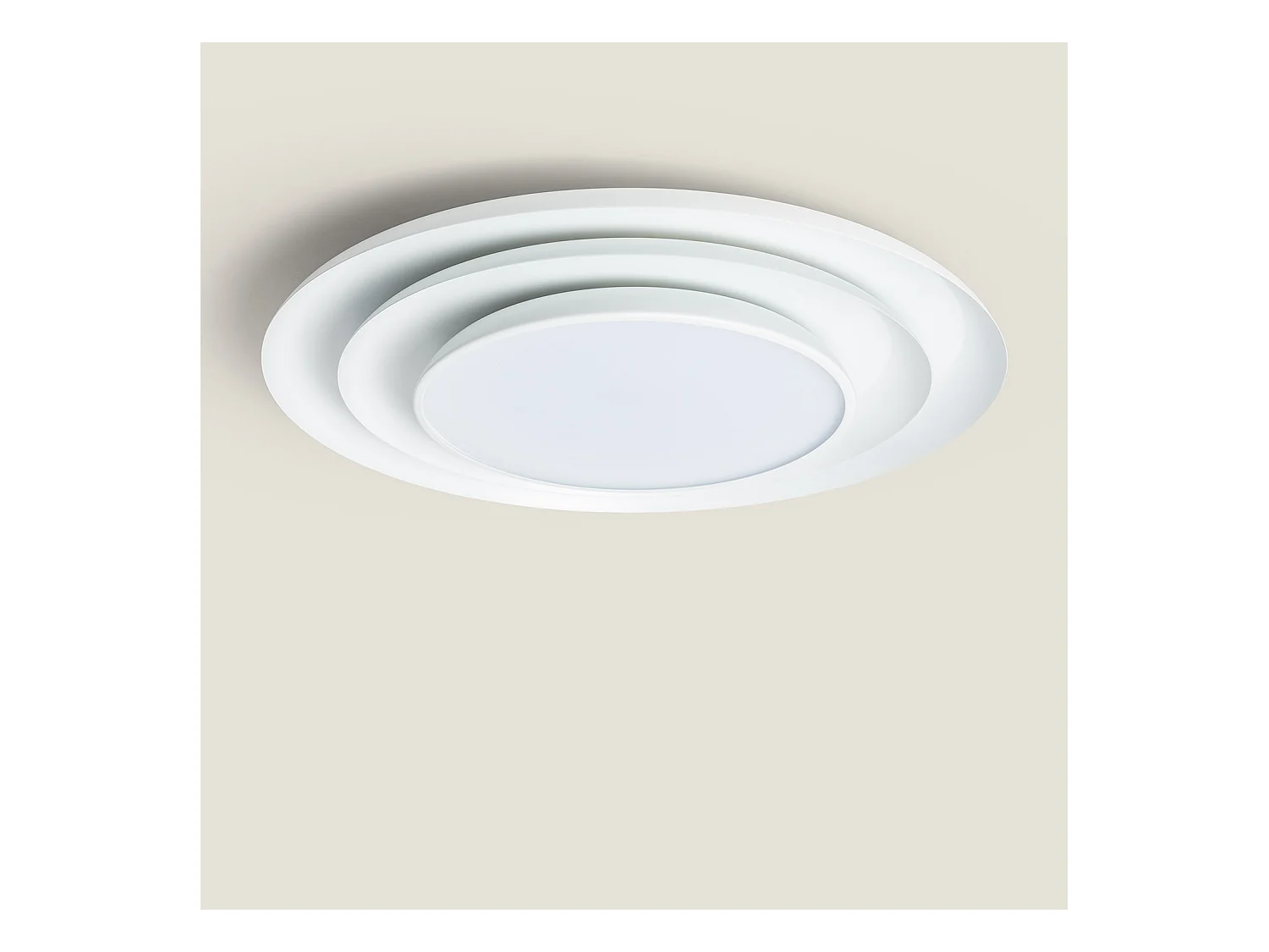 Plafón LED 32W Circular Metal Ø500 mm CCT Seleccionable Wendel Telmor Blanco