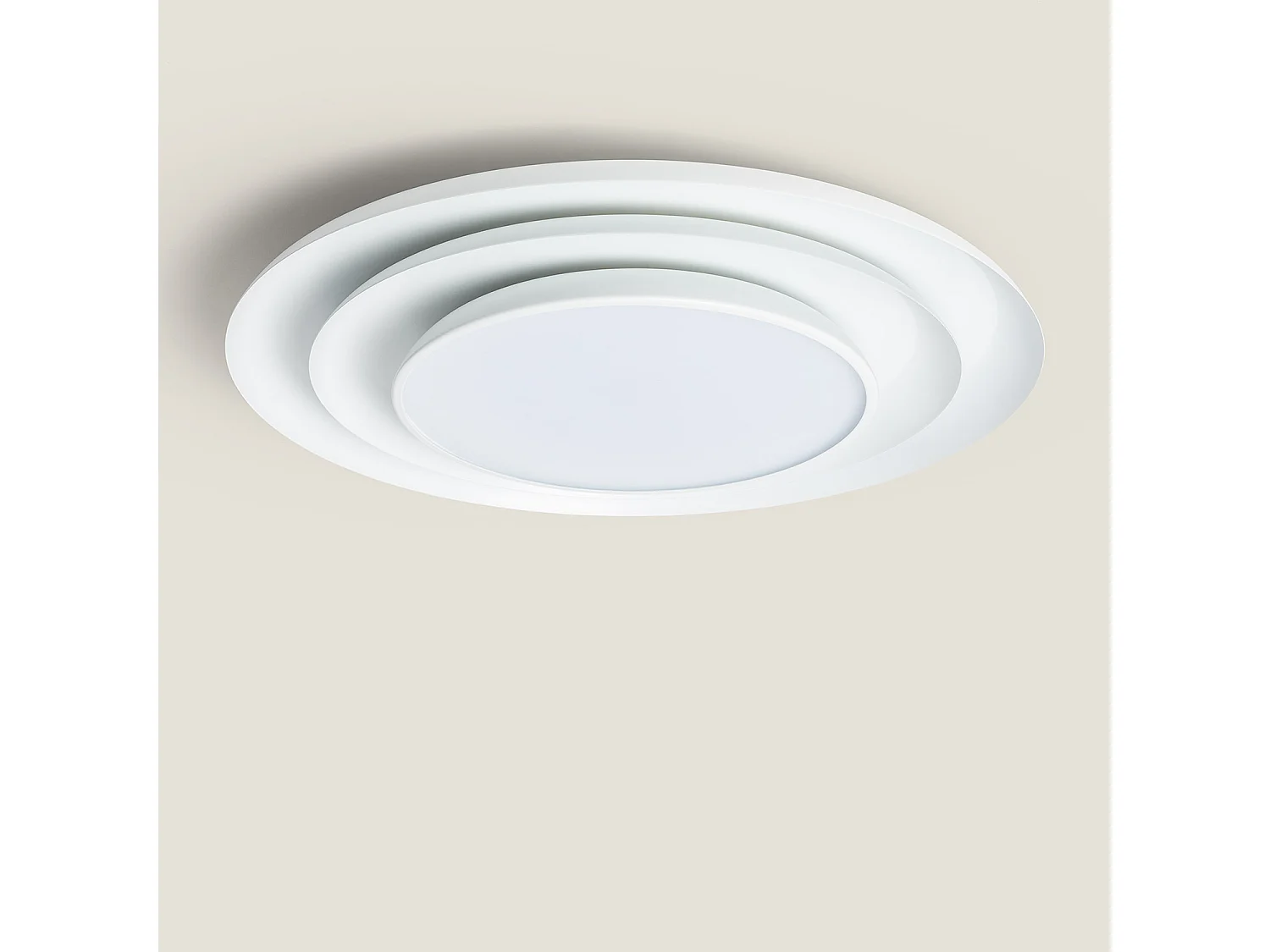 Plafonnier LED Rond Métal 30W Ø500 mm CCT Sélectionnable Telmor Blanc