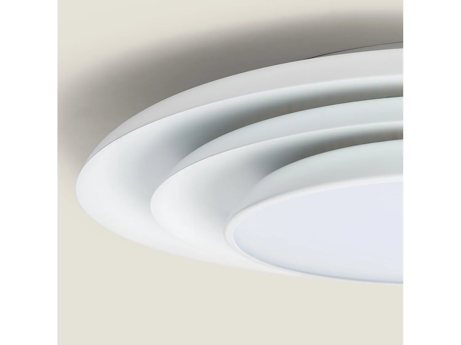 Plafonnier LED Rond Métal 30W Ø500 mm CCT Sélectionnable Telmor Blanc