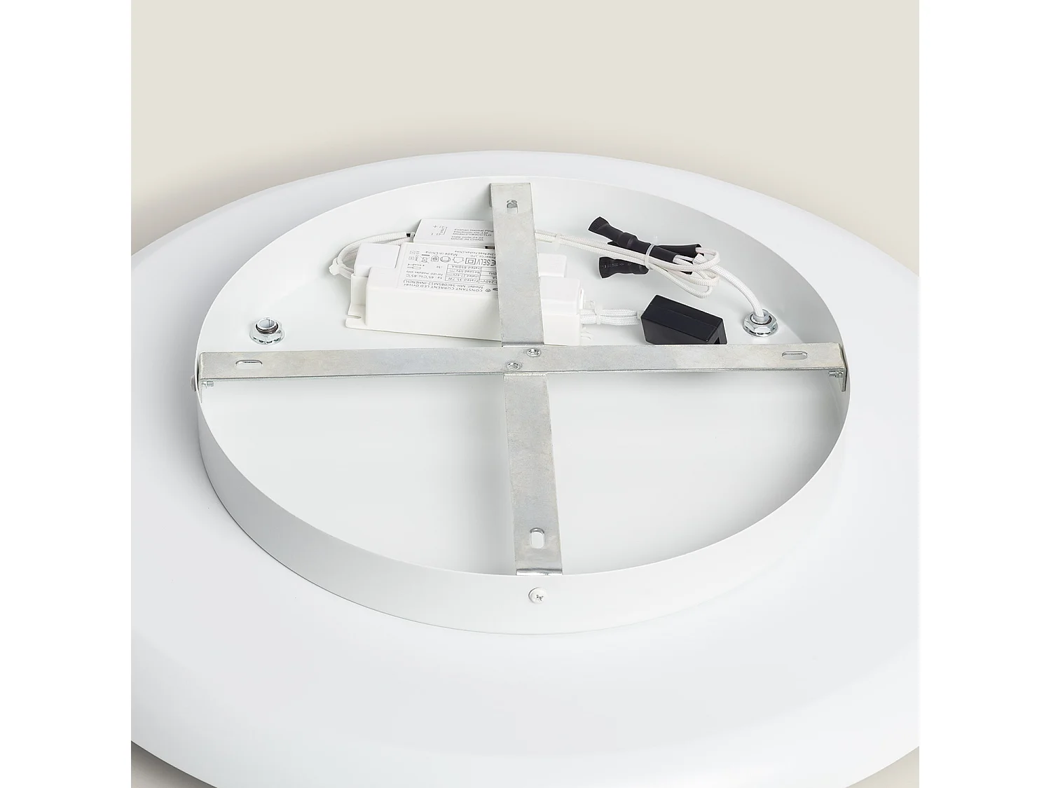 Plafonnier LED Rond Métal 30W Ø500 mm CCT Sélectionnable Telmor Blanc