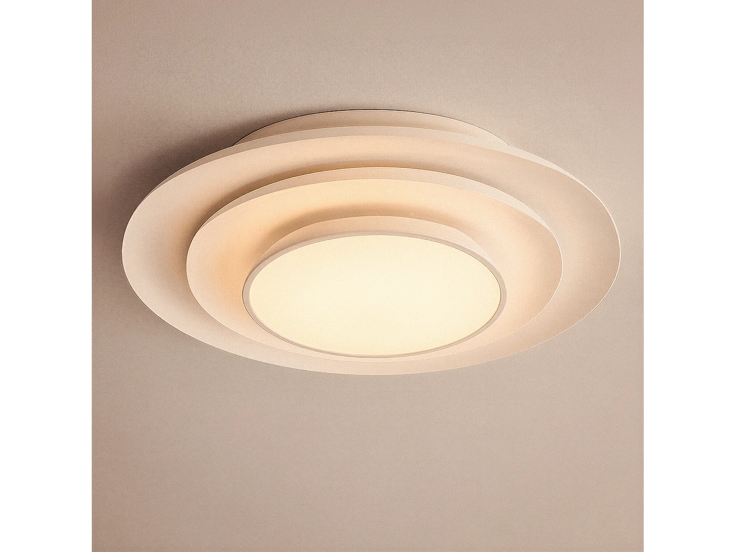 Plafón LED 32W Circular Metal Ø500 mm CCT Seleccionable Handen Telmor Blanco