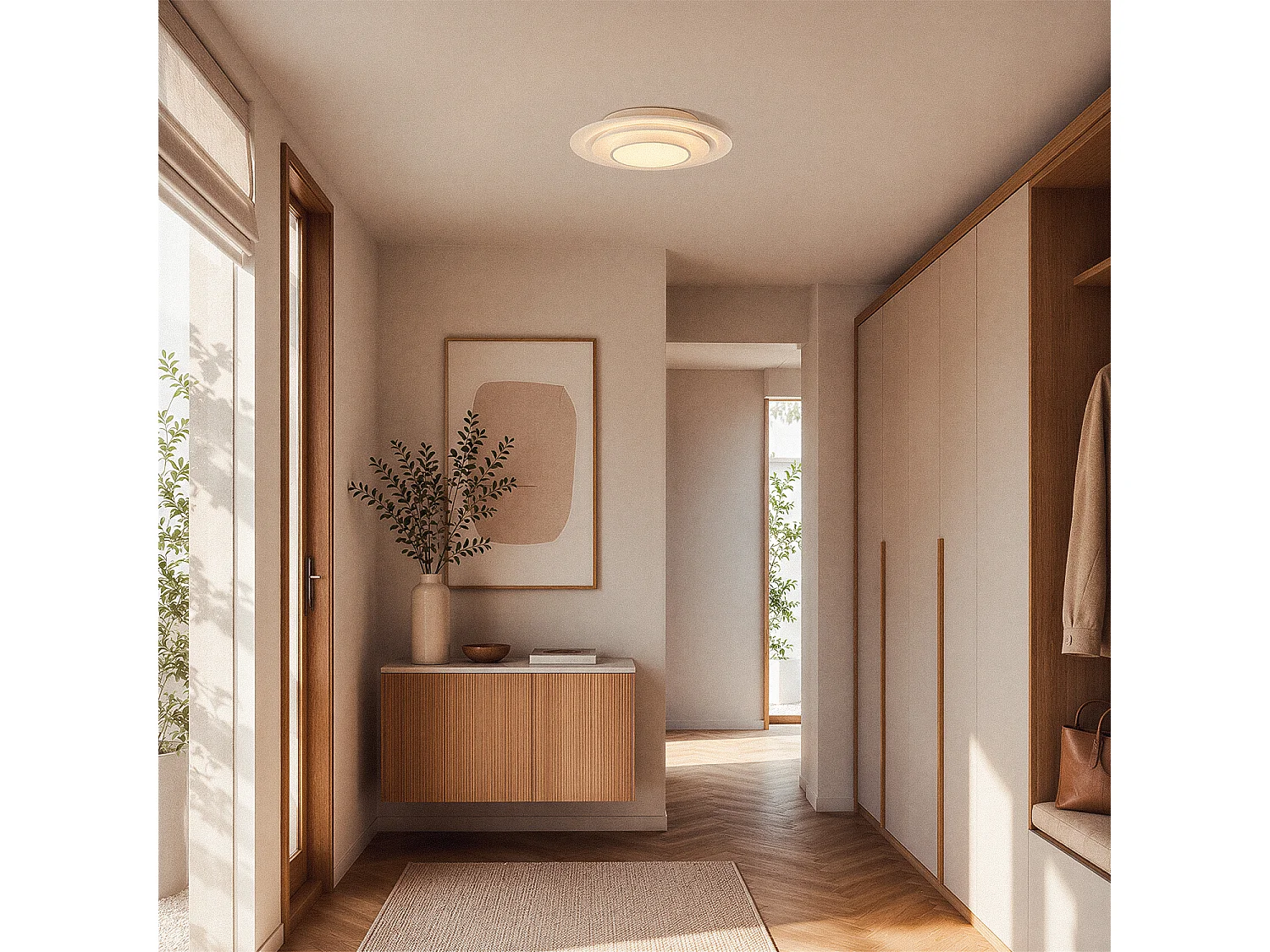Plafón LED 32W Circular Metal Ø500 mm CCT Seleccionable Handen Telmor Blanco