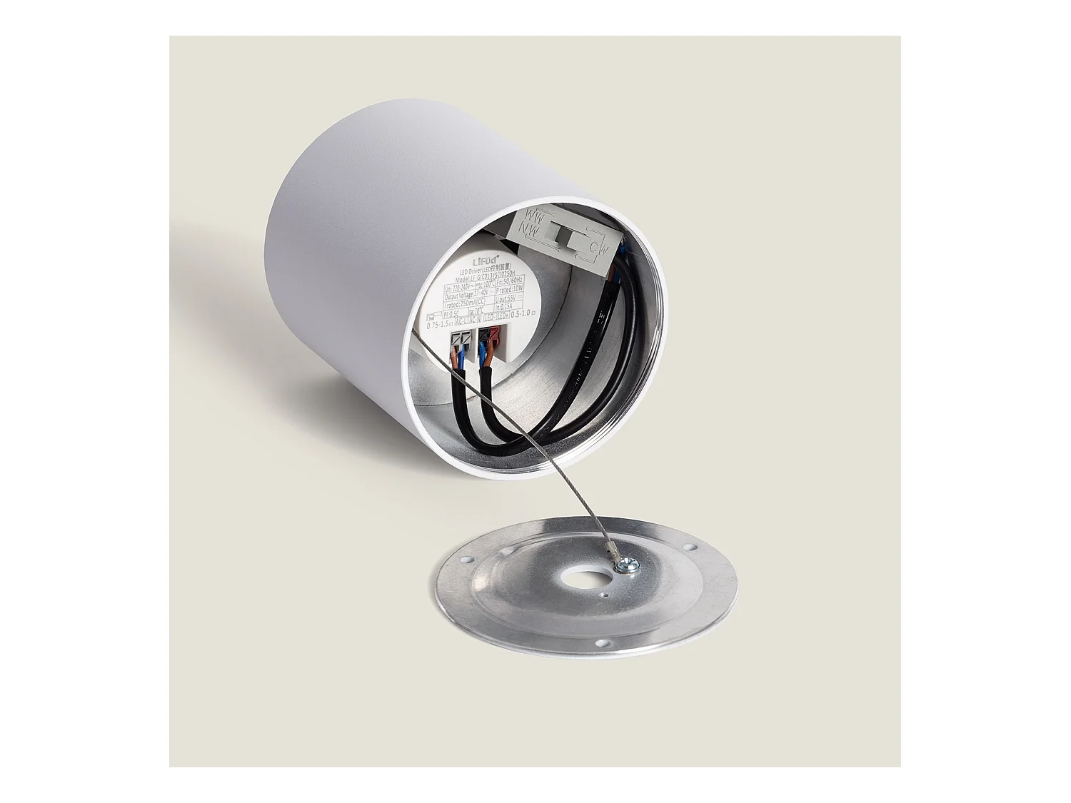 Plafonnier LED Rond 10W Aluminium Sélectionnable Syrah  Blanc Sélectionnable (chaud-neutre) (2700K - 3300K - 4000K)
