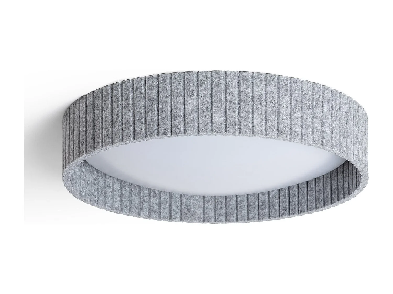 Plafón LED Acústico 24W Circular Fieltro Ø500 mm CCT Seleccionable Kaptyn Gris