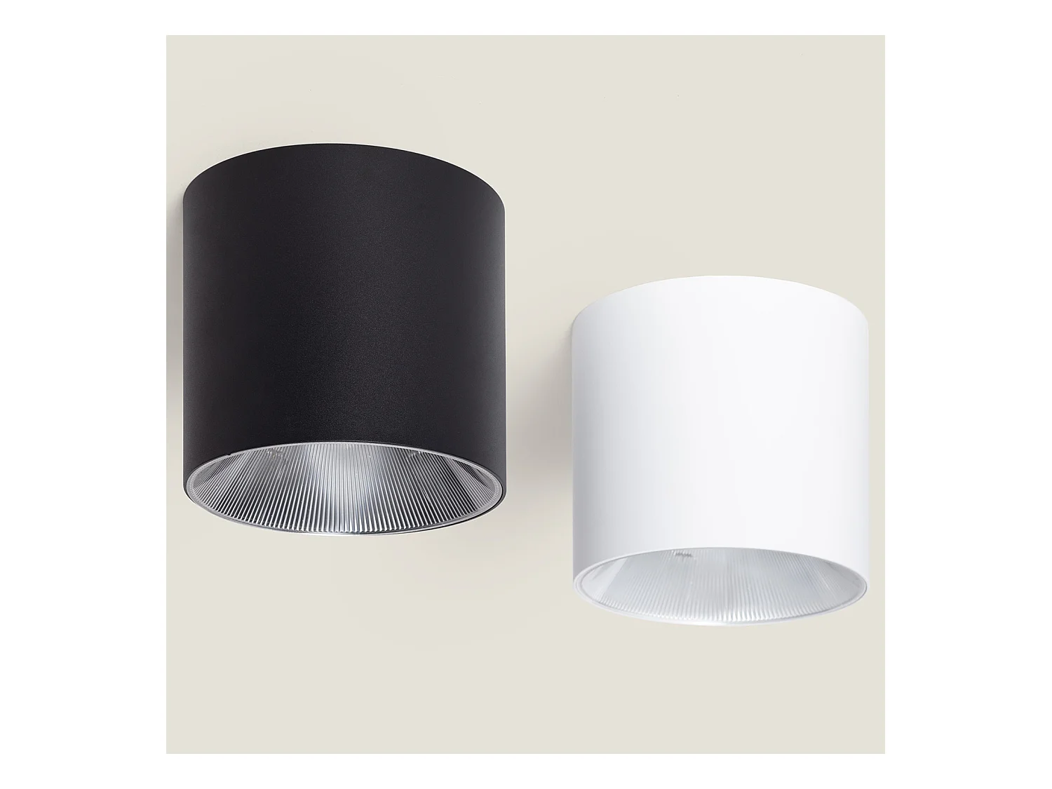 Plafonnier LED 30W Aluminium CCT Sélectionnable Syrah Noir Sélectionnable (chaud-neutre) (2700K - 3300K - 4000K)