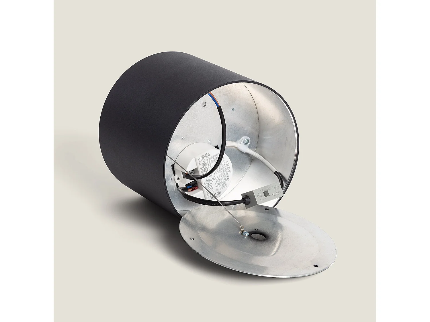 Applique da Soffitto LED 30W Circolare Syrah Nero Selezionabile (Caldo-Naturale) 2700K - 3300K - 4000K