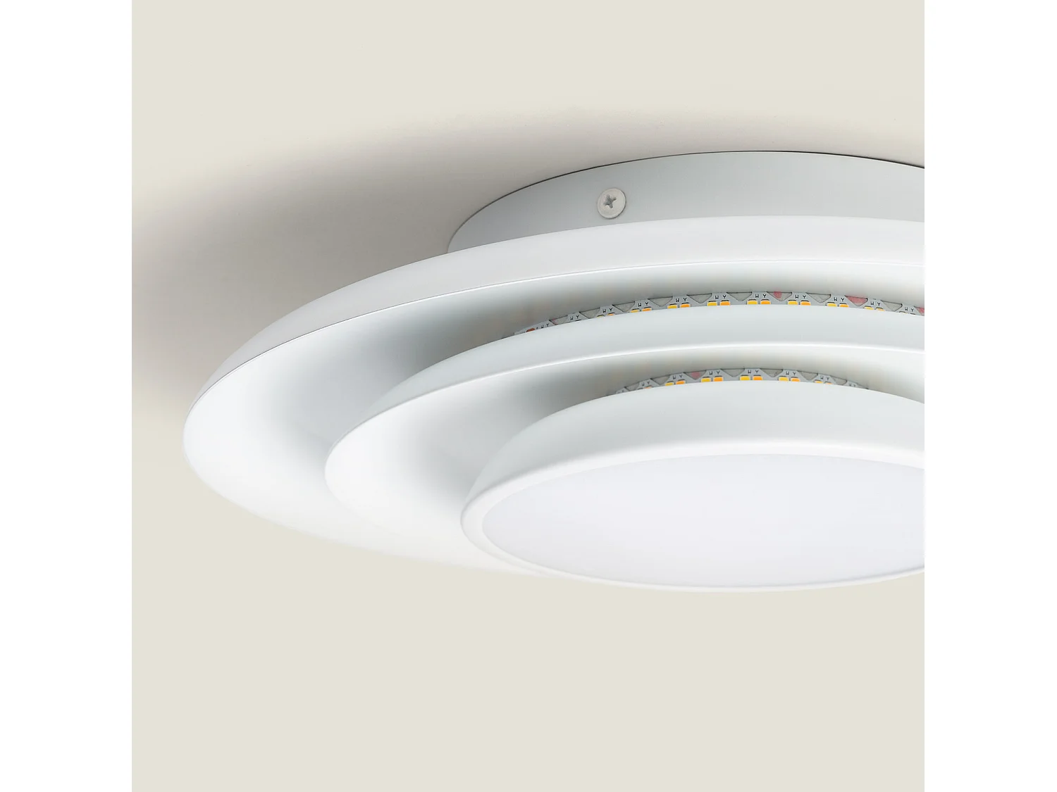 Plafonnier LED 20W Rond Métal Ø300 mm CCT Sélectionnable Telmor Blanc