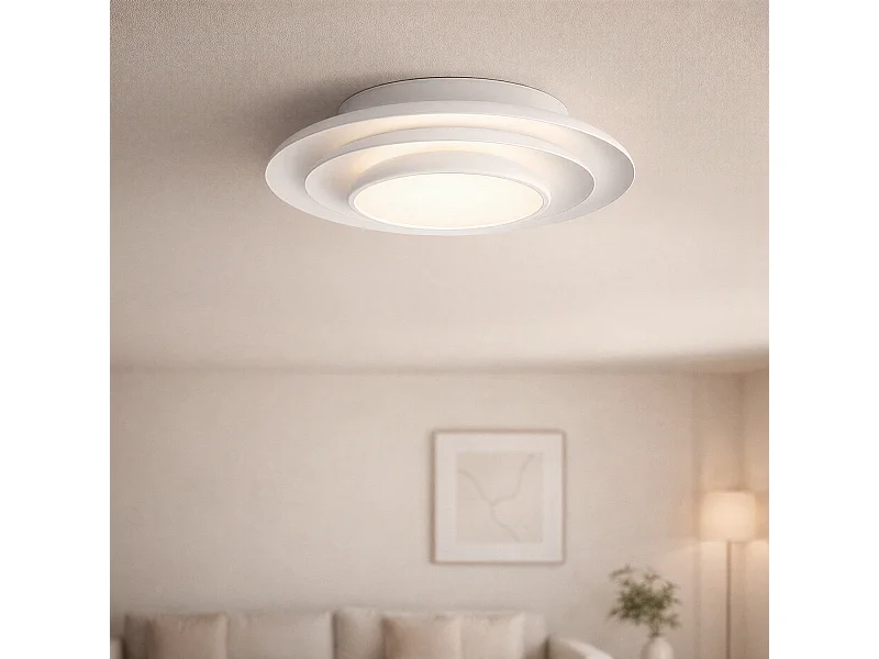 Plafoniera LED 20W Circolare Metallo Ø300 mm CCT Selezionabile Telmor Bianco