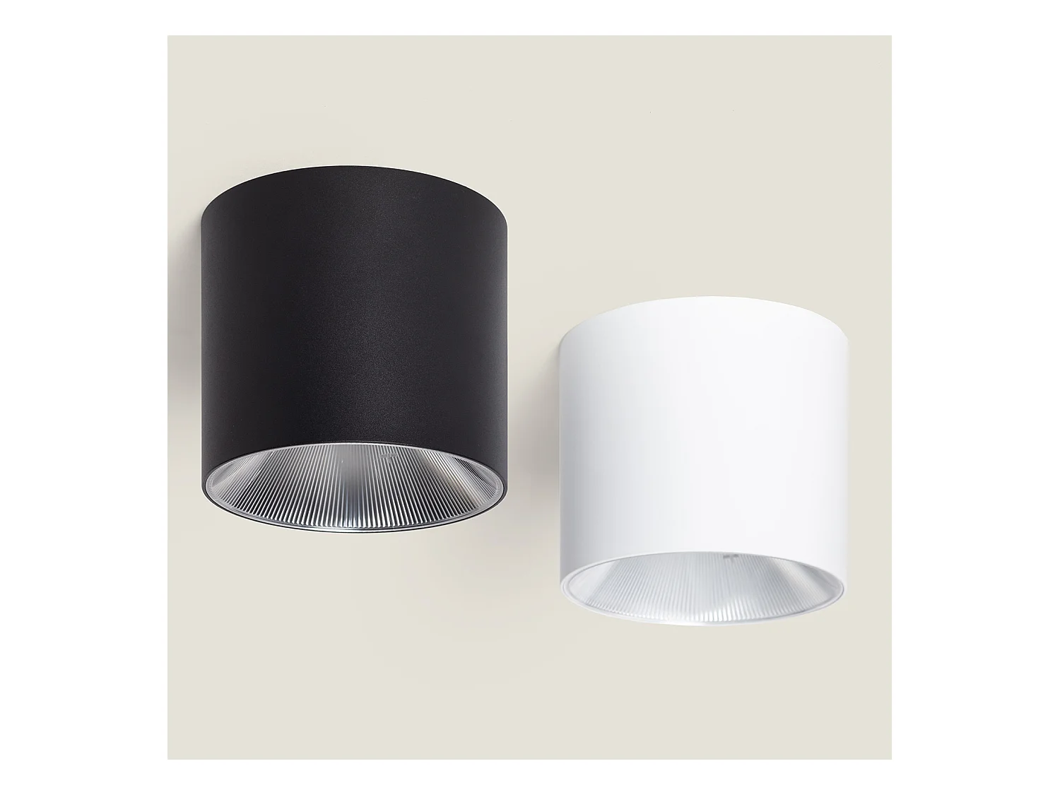 Plafonnier LED 20W Aluminium CCT Sélectionnable Syrah Noir Sélectionnable (chaud-neutre) (2700K - 3300K - 4000K)