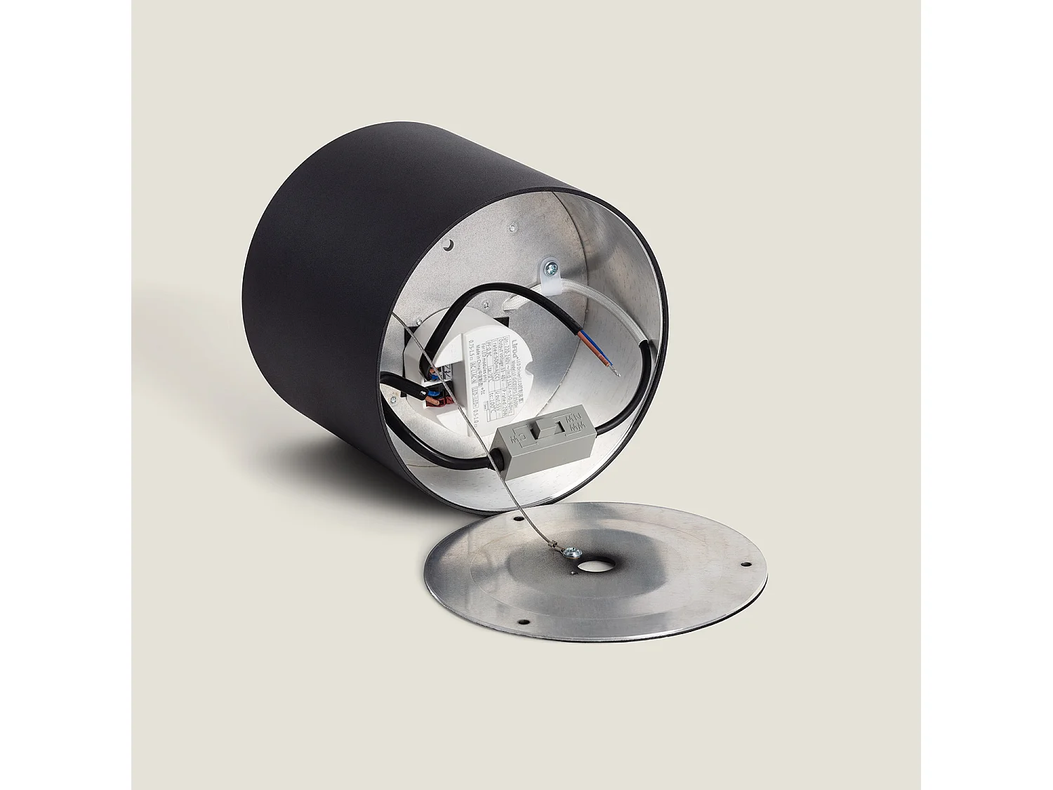 Applique da Soffitto LED 20W Circolare Syrah Nero Selezionabile (Caldo-Naturale) 2700K - 3300K - 4000K
