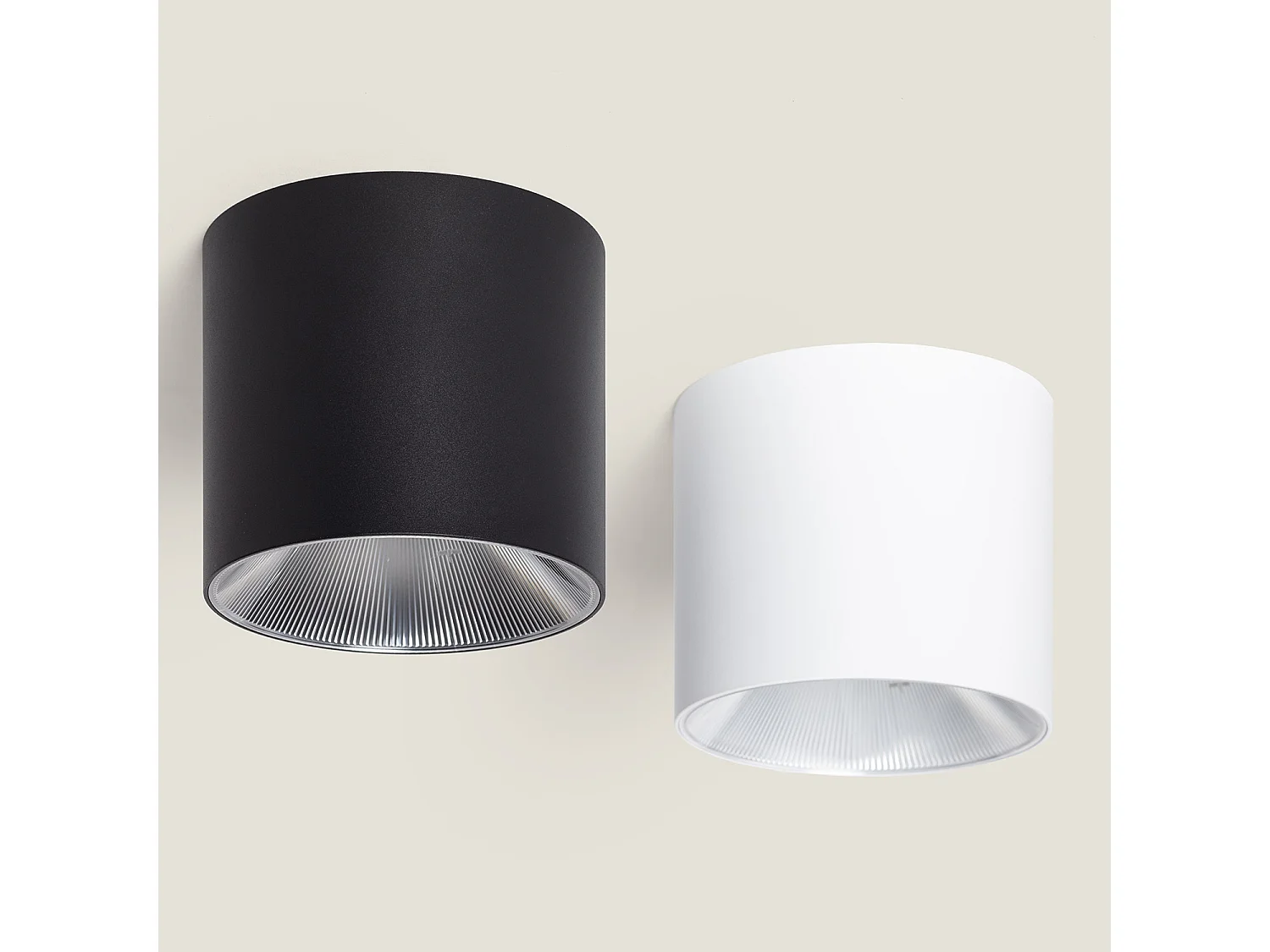 Applique da Soffitto LED 20W Circolare Syrah Nero Selezionabile (Caldo-Naturale) 2700K - 3300K - 4000K