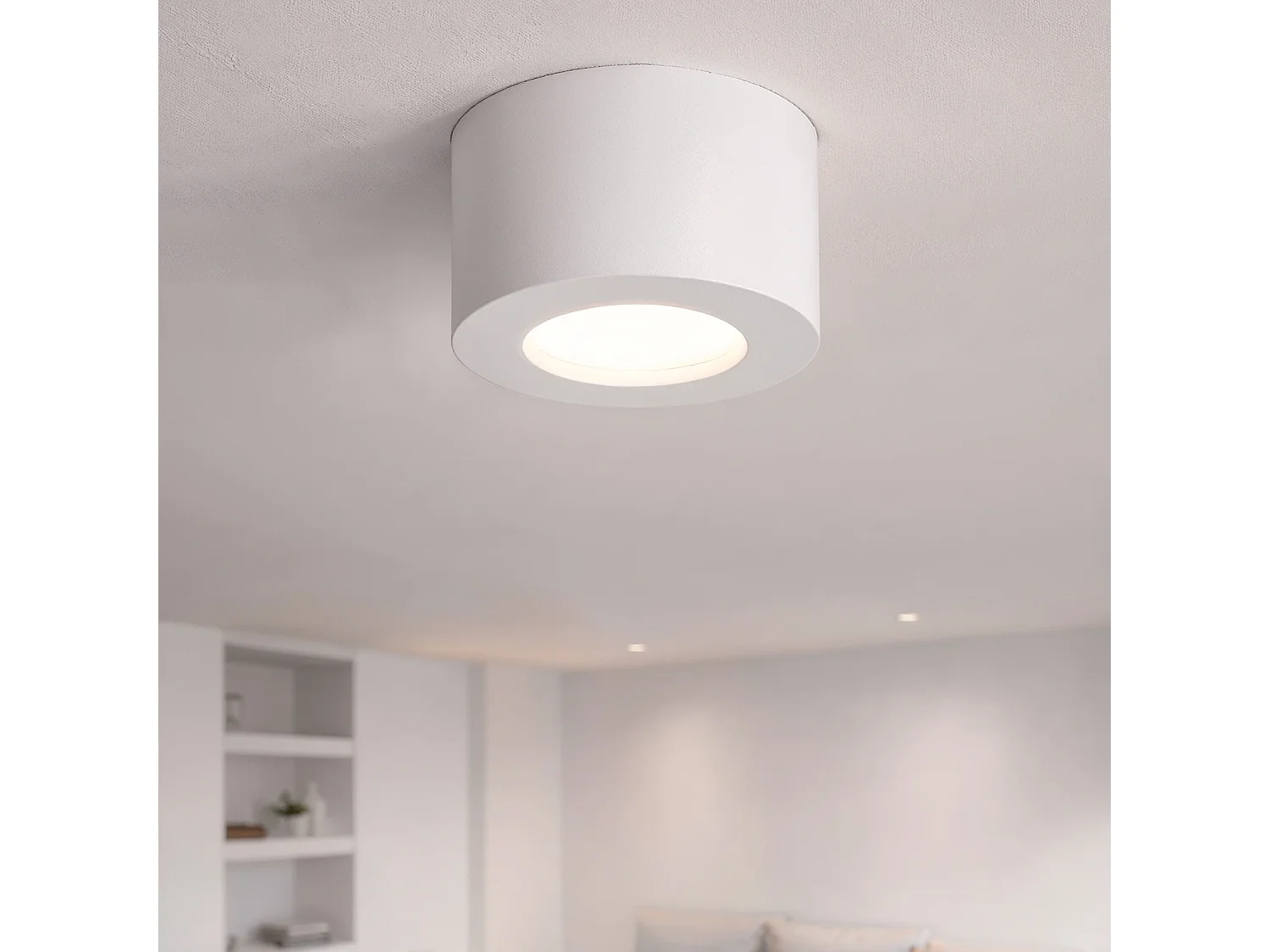 Plafón LED 8W Circular Aluminio Luz Indirecta Ø105 mm Tokkai 4000K Blanco Blanco Neutro