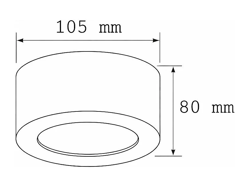 Plafonnier LED 8W Rond Tokkai Ø 105 mm 4000K Blanc Blanc neutre