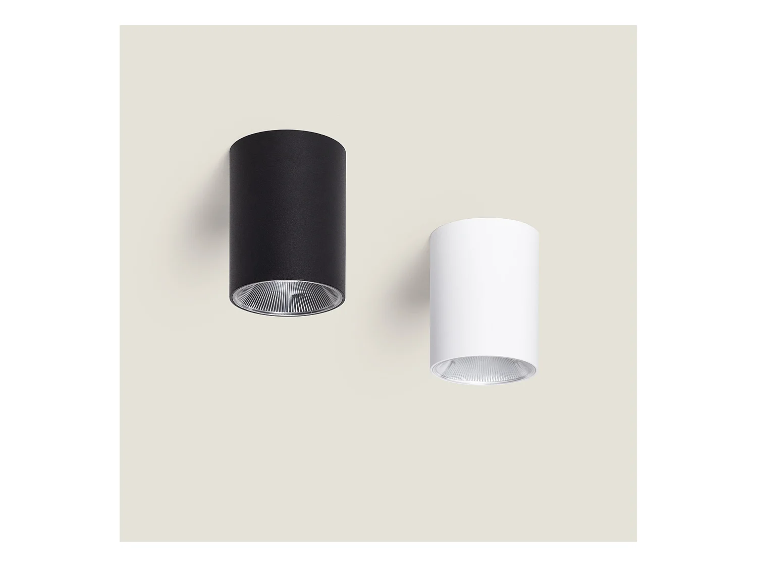 Plafonnier LED 7W Circulaire Syrah Noir Sélectionnable (chaud-neutre) (2700K - 3300K - 4000K)