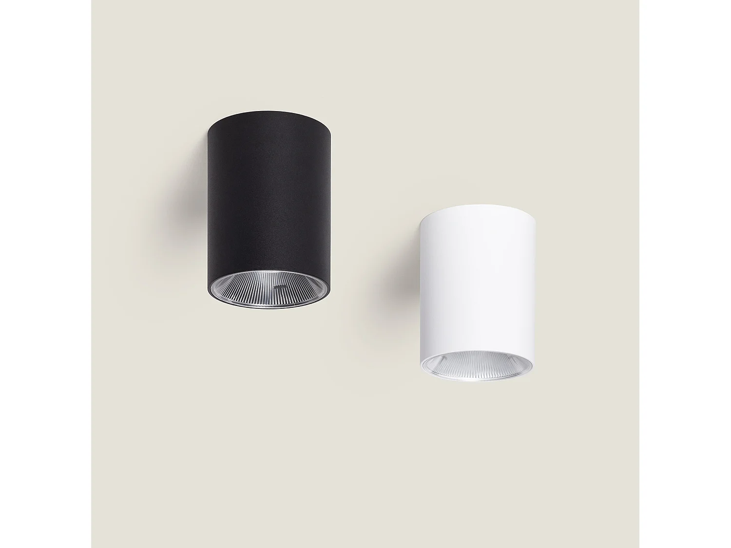 Plafonnier LED 7W Circulaire Syrah Noir Sélectionnable (chaud-neutre) (2700K - 3300K - 4000K)