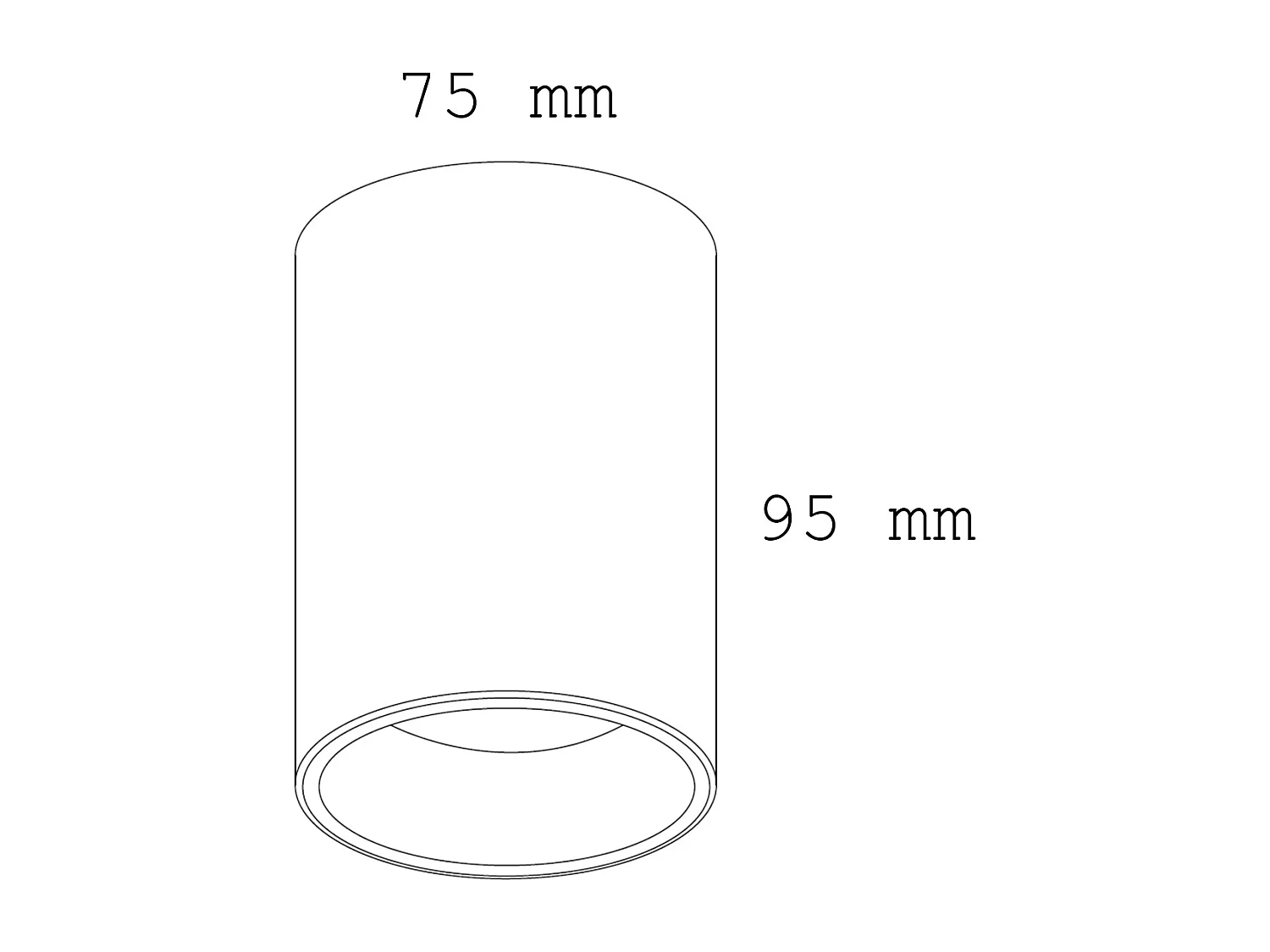 Plafonnier LED 7W Circulaire Syrah Noir Sélectionnable (chaud-neutre) (2700K - 3300K - 4000K)