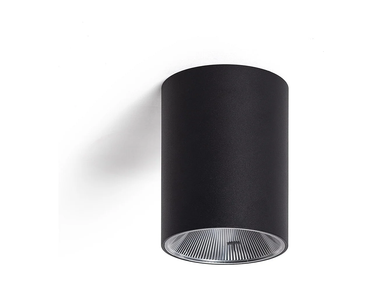 Plafonnier LED 7W Circulaire Syrah Noir Sélectionnable (chaud-neutre) 2700K - 3300K - 4000K