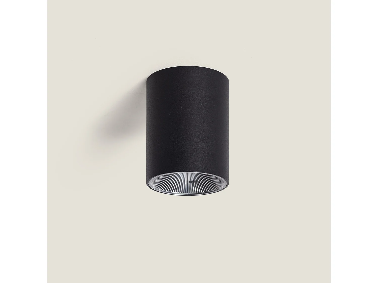 Plafonnier LED 7W Circulaire Syrah Noir Sélectionnable (chaud-neutre) 2700K - 3300K - 4000K