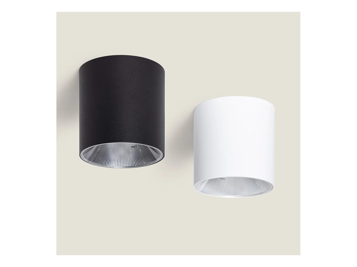 Plafonnier LED 15W Aluminium CCT Sélectionnable CCT Syrah Noir Sélectionnable (chaud-neutre) (2700K - 3300K - 4000K)