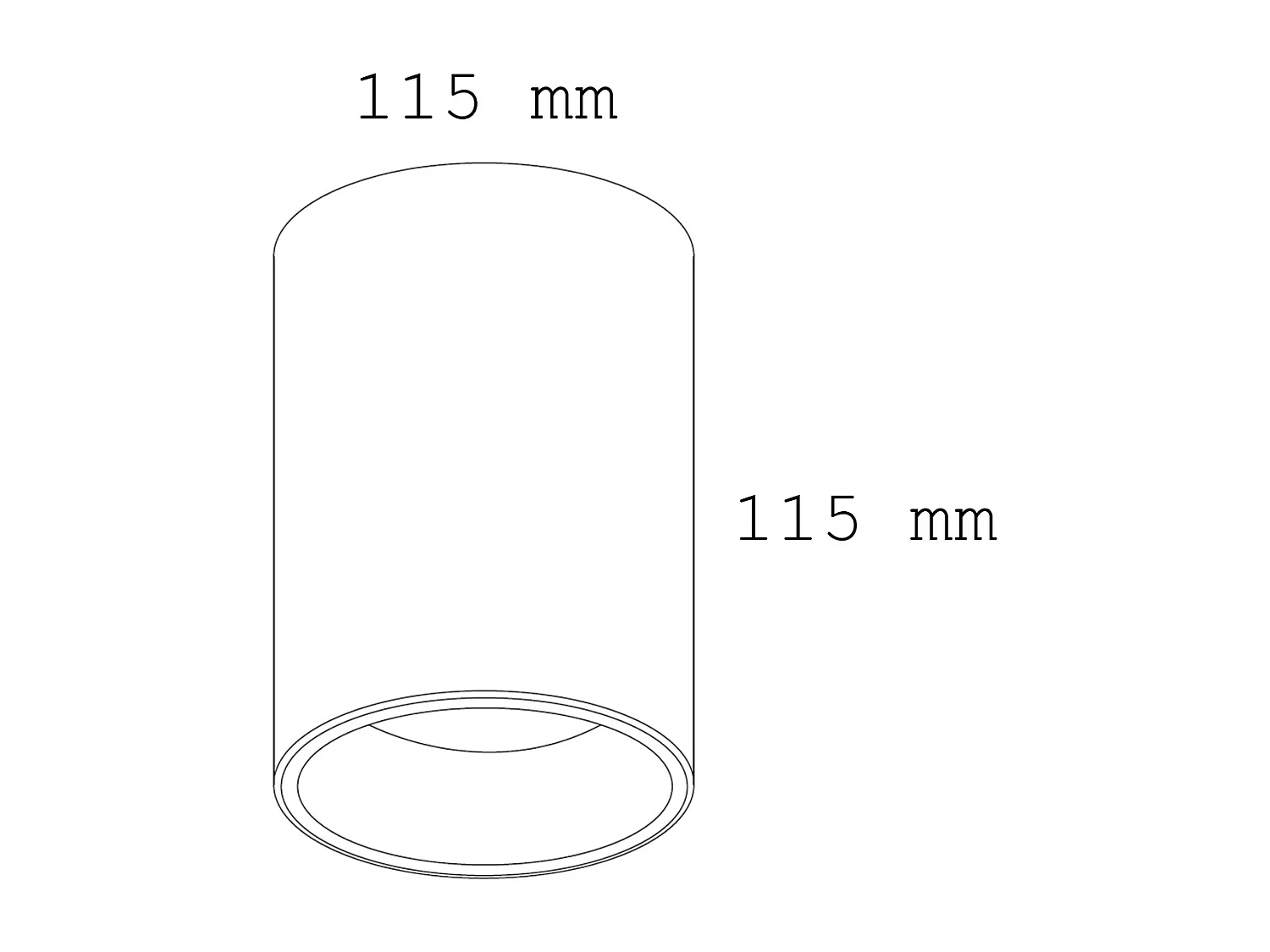 Plafonnier LED 15W Aluminium CCT Sélectionnable CCT Syrah Noir Sélectionnable (chaud-neutre) (2700K - 3300K - 4000K)